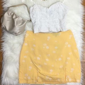 NWT Kendall+Kylie Pacsun Yellow Mini Skirt